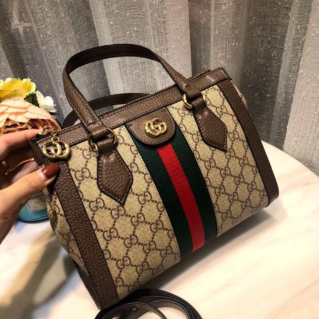 Gucci Ophidia Coffee Small Handbag