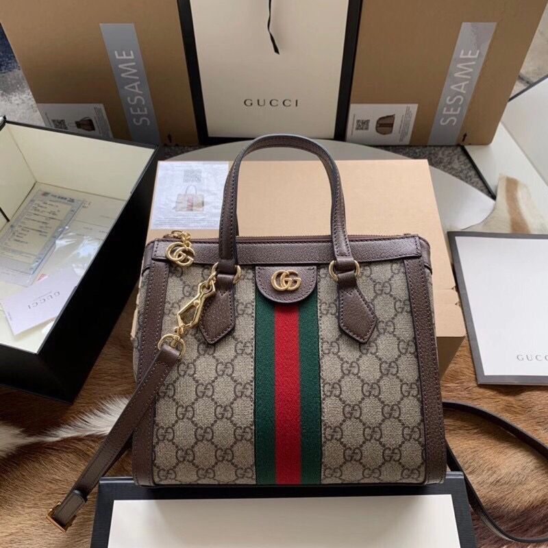Gucci Ophidia Coffee Small Handbag