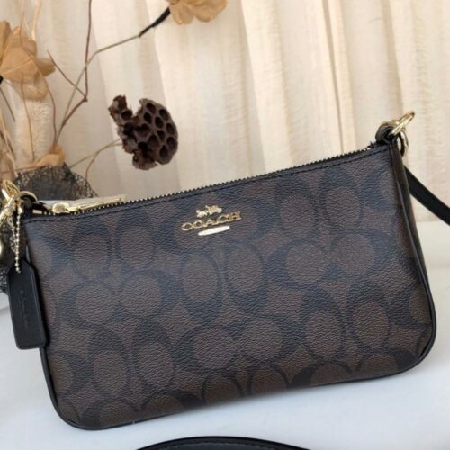 Coach Coffee Shoulder Bag (With Box)