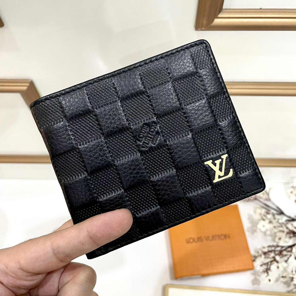 Louis Vuitton Black Grid Men's Wallet