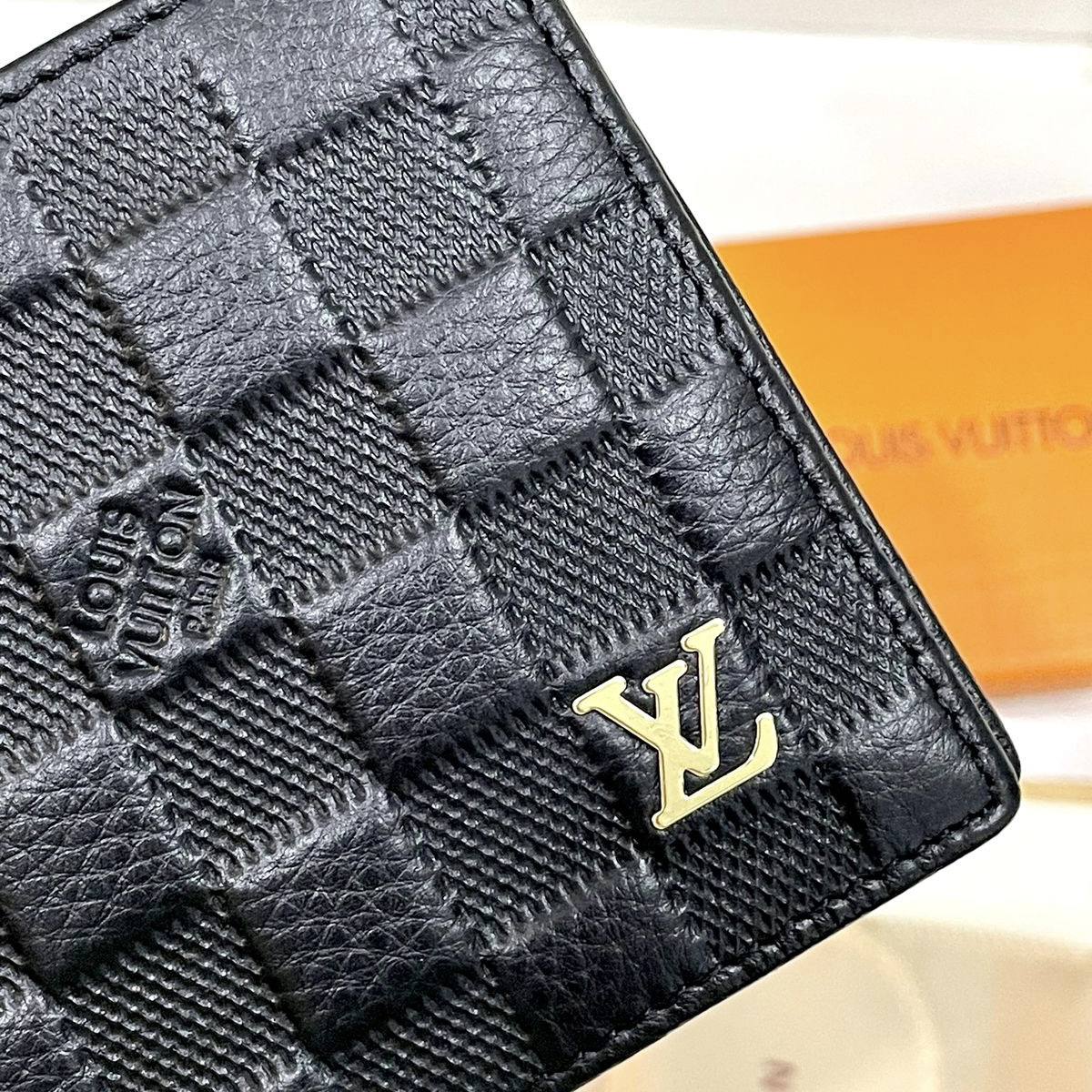 Louis Vuitton Black Grid Men's Wallet