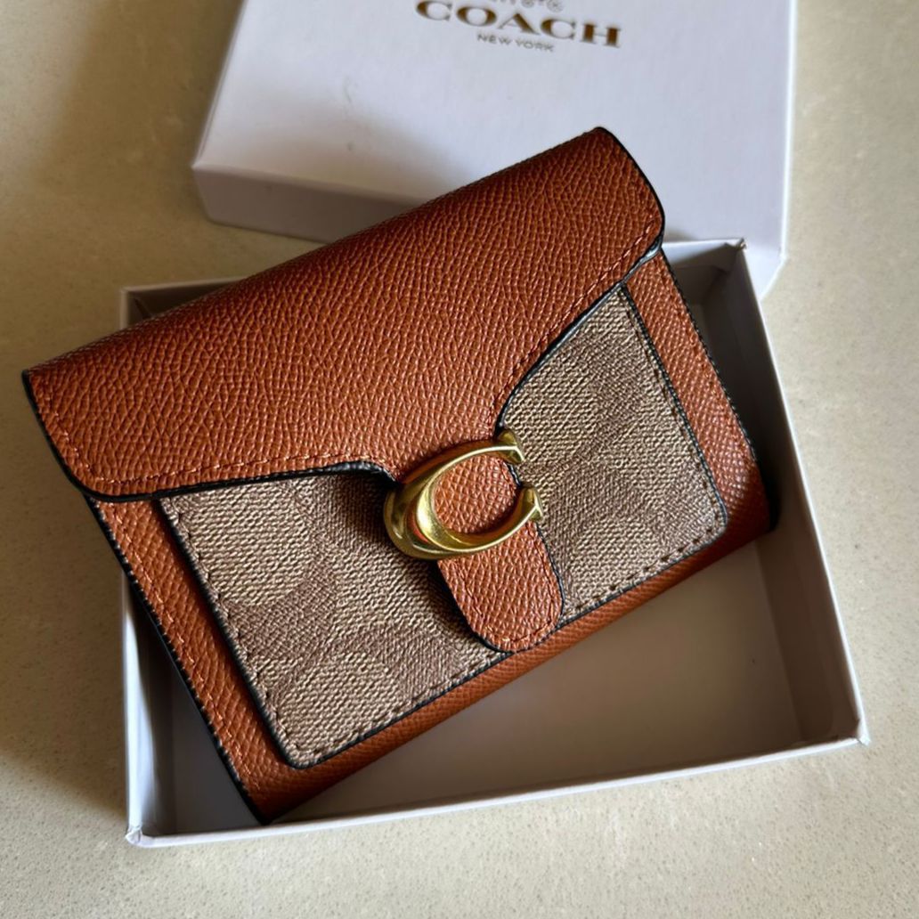 Coach Apricot Tan Small Tabby Wallet