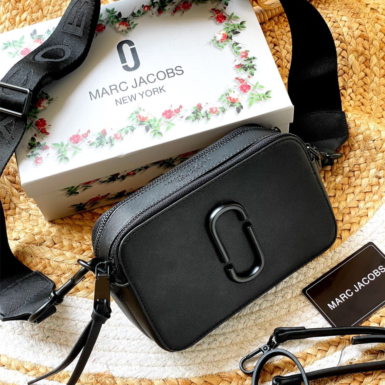 Marc Jacobs All Black Camera Sling Bag (With Box)