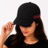 Gucci Monogram Black Unisex Cap