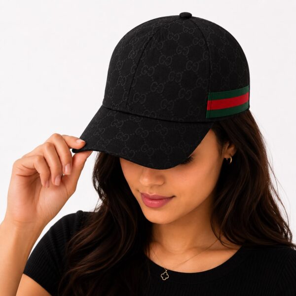 Gucci Monogram Black Unisex Cap