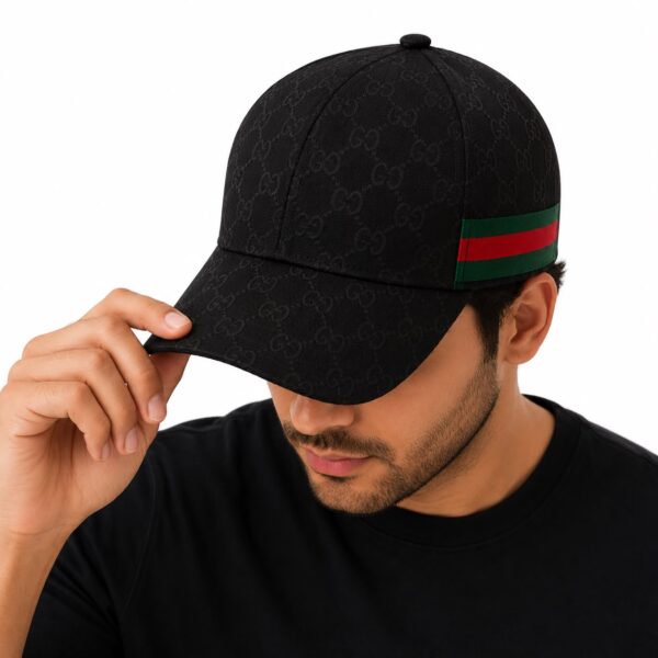 Gucci Monogram Black Unisex Cap