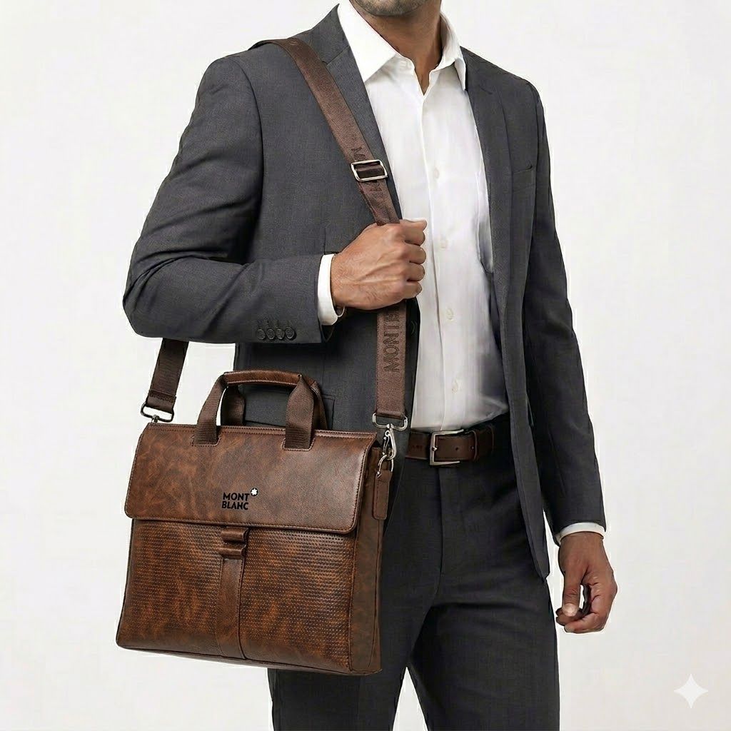 Montblanc Brown Laptop Bag