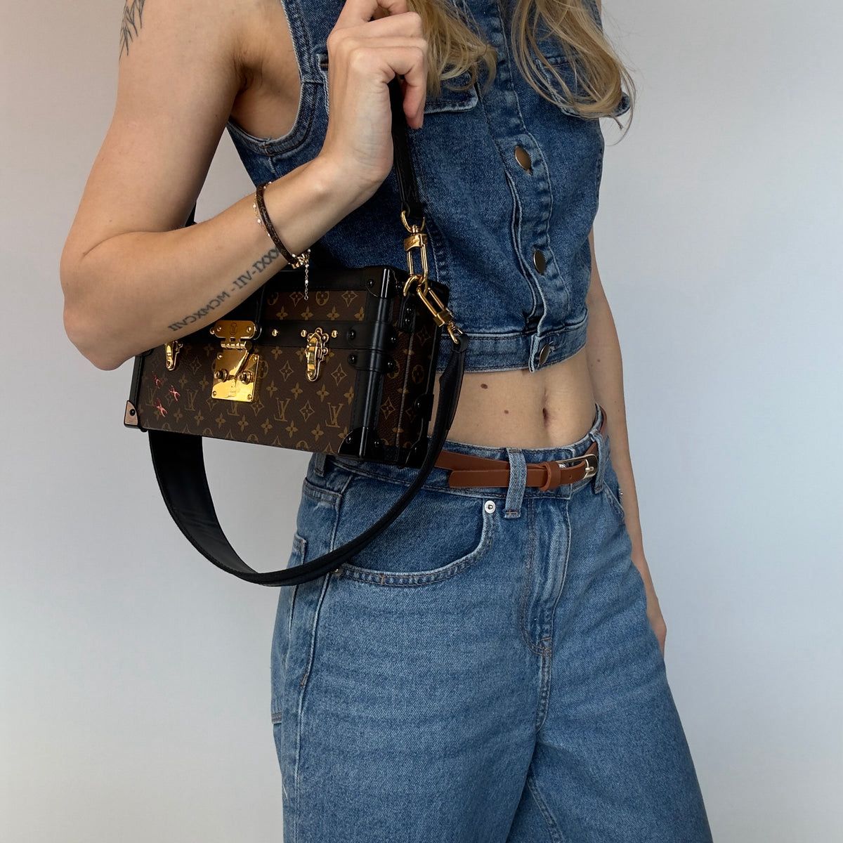 Louis Vuitton Petite Malle Trunk Sling Bag Premium Quality (With Box)