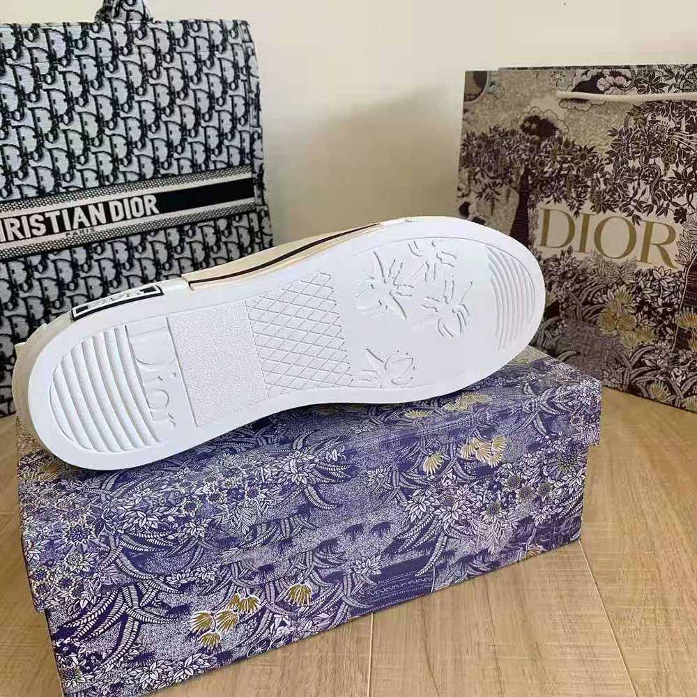 Dior White and Black Oblique Canvas Sneaker for Men