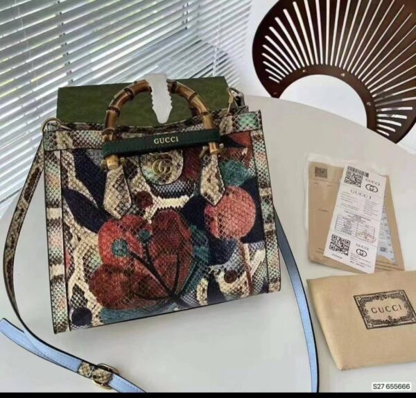 Gucci Diana Python Very Premium Tote Bag (With Box)