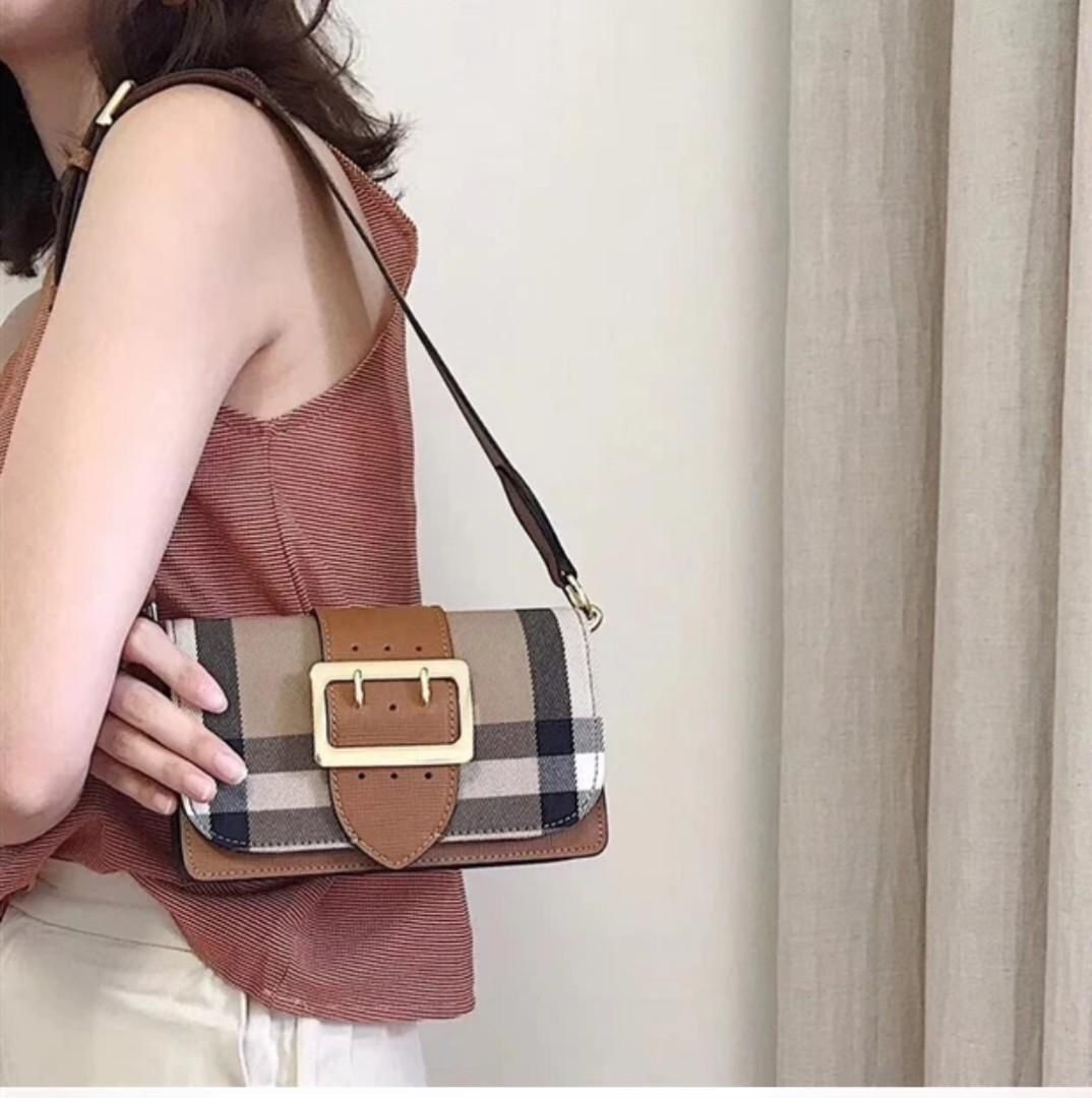 Burberry The Small Buckle Bag Brown (With box)