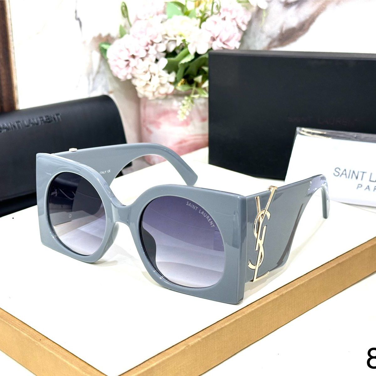 Ysl Oversized Logo Sunglass for Women