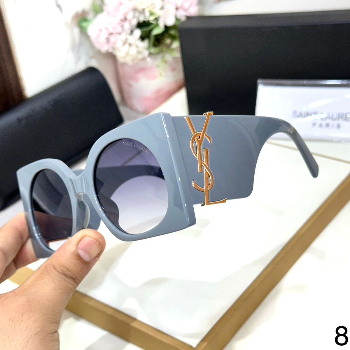 Ysl Oversized Logo Sunglass for Women