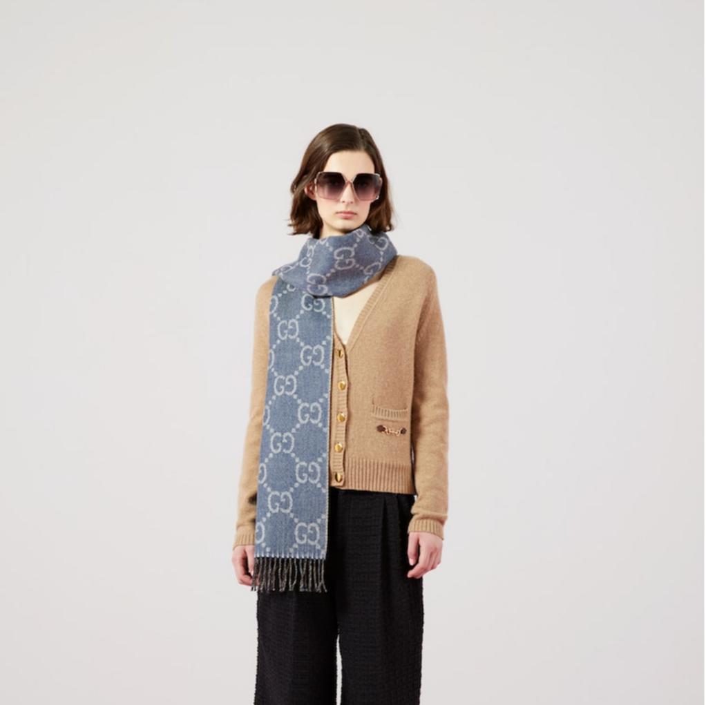 Gucci GG Jacquard Unisex Muffler