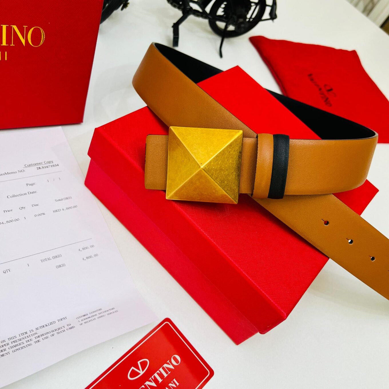 Valentino One Stud Brown and Black For Women