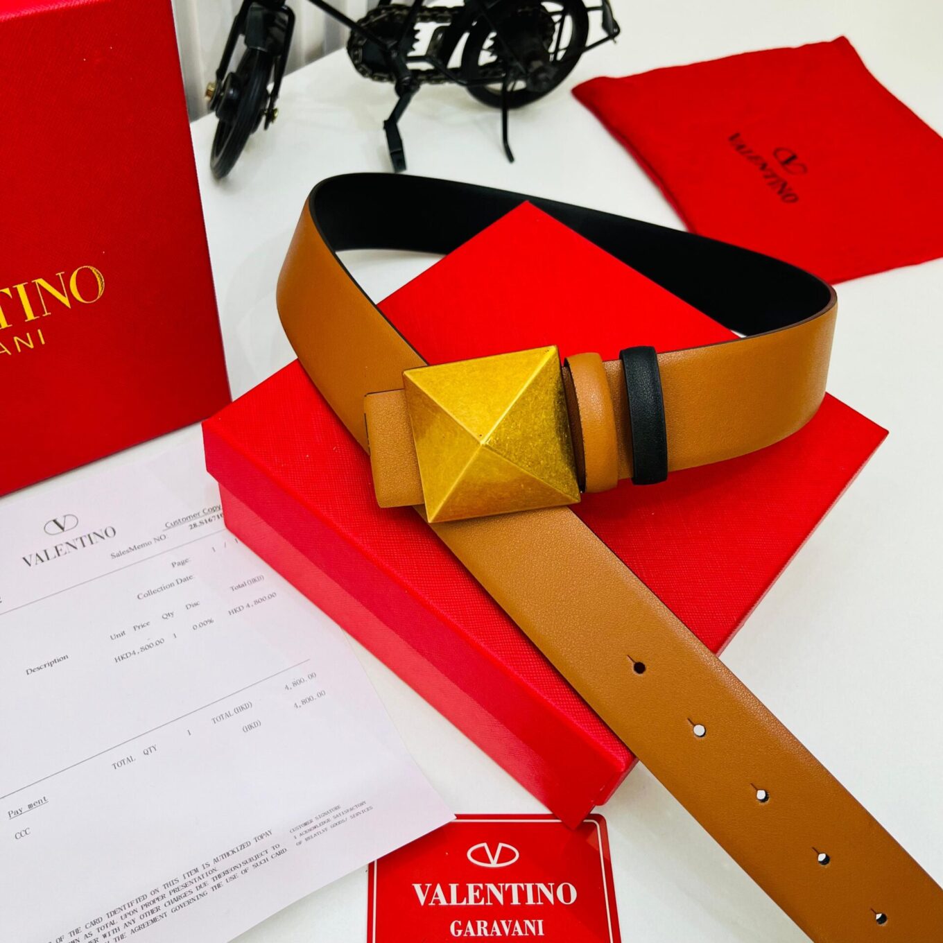 Valentino One Stud Brown and Black For Women