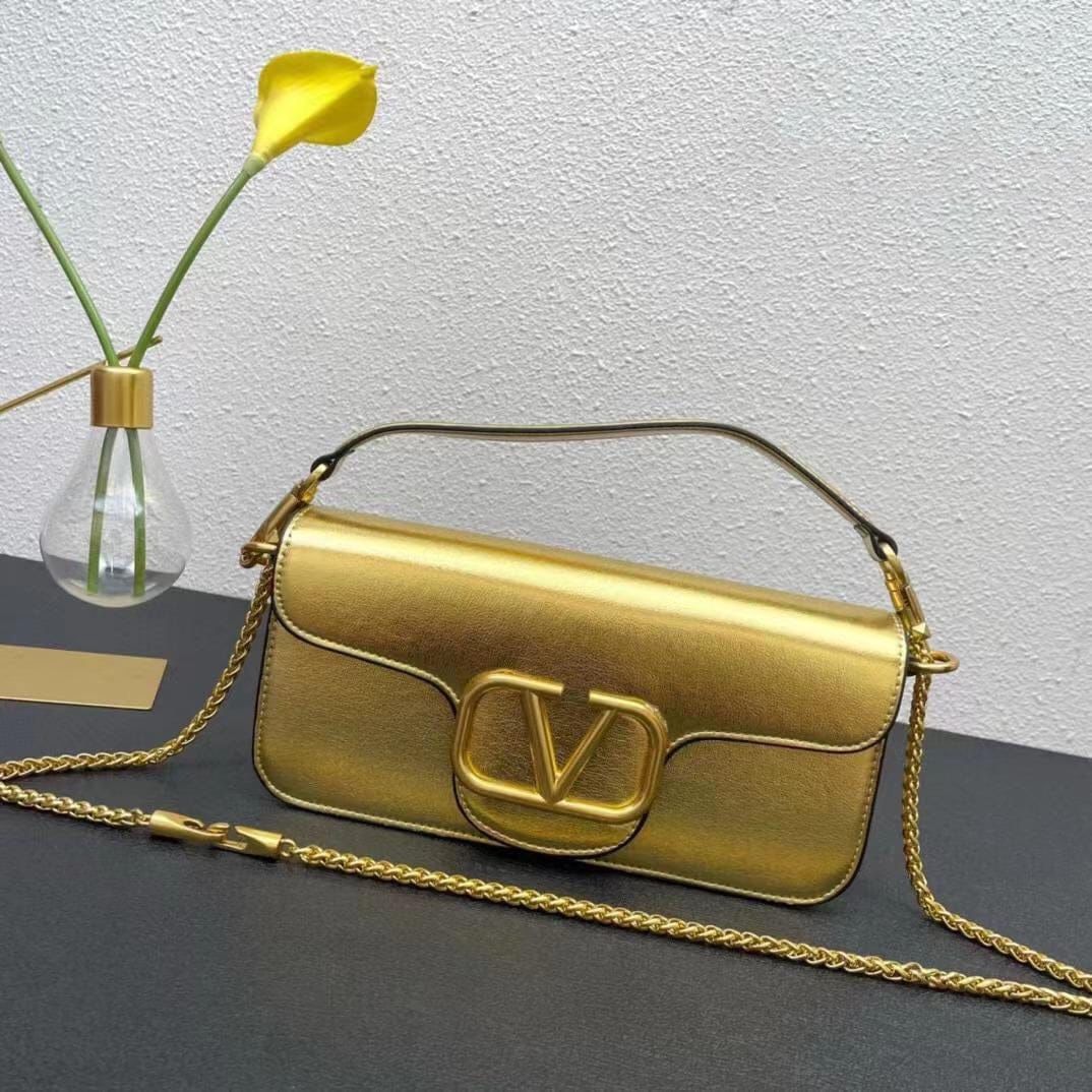 Valentino Loco Golden Shoulder Bag (With Box)