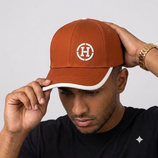 Hermes Orange Baseball Cap
