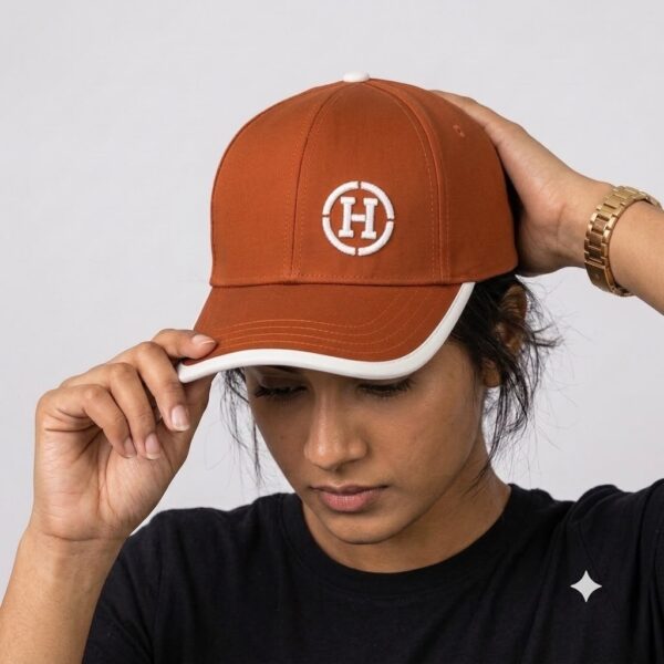 Hermes Orange Baseball Cap