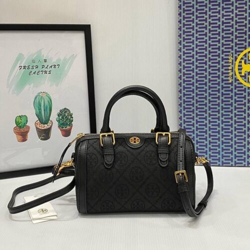 Tory Burch Black Mini Speedy Bag (With Box)