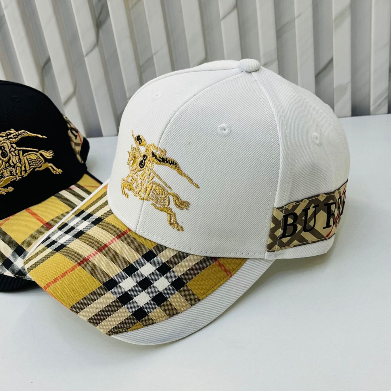 Burberry White Baseball Cap