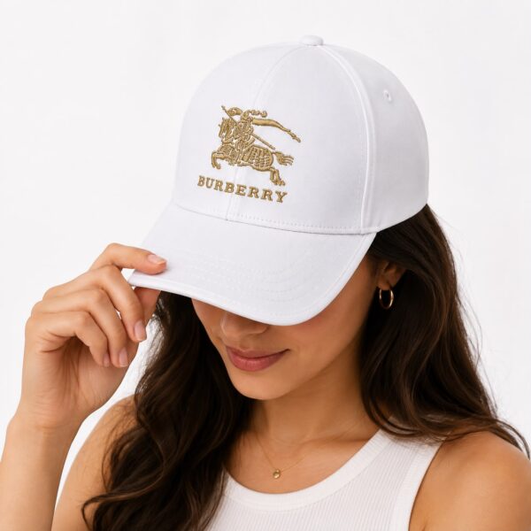 Burberry White Baseball Cap