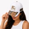 Burberry White Baseball Cap