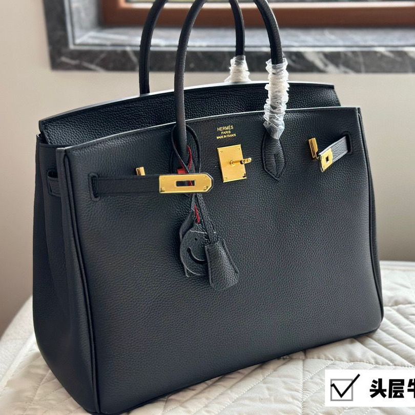 Hermes Birkin 35 cm Black Premium Handbag (With Double Box)