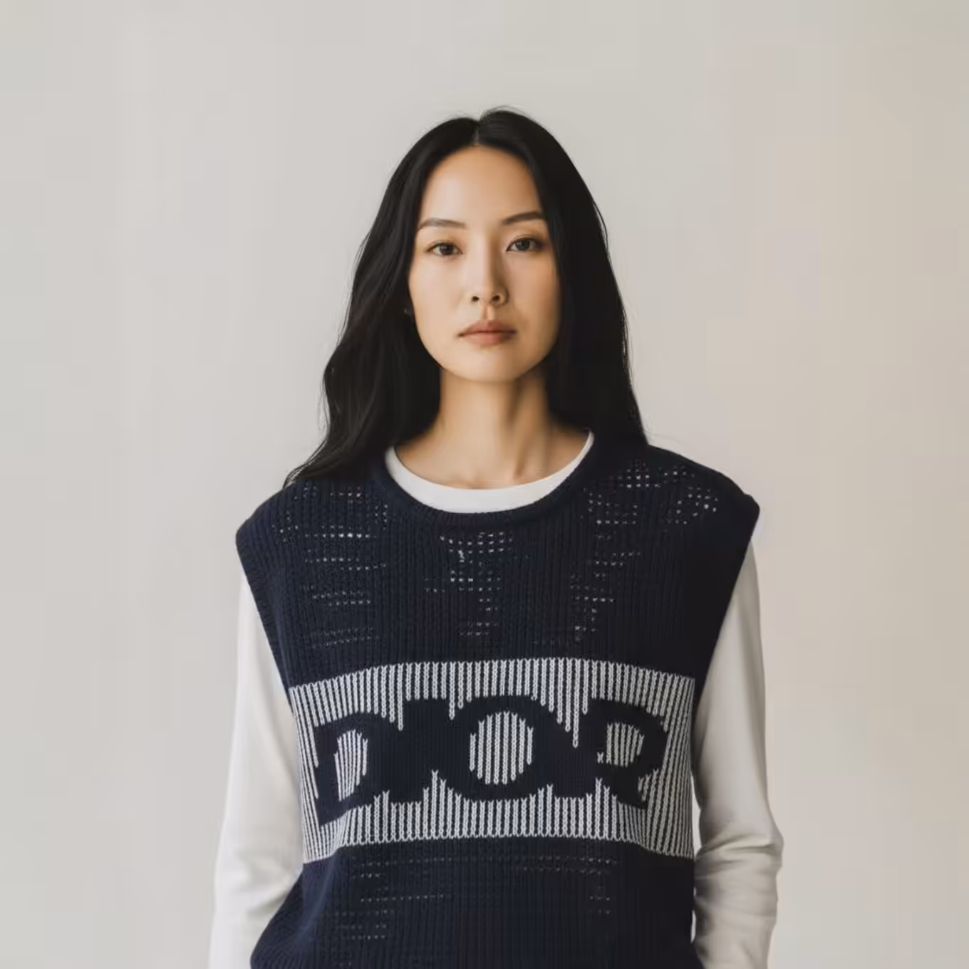 Photoroom_20251128_193257 Dior Knitted Blue Sleeveless Sweater