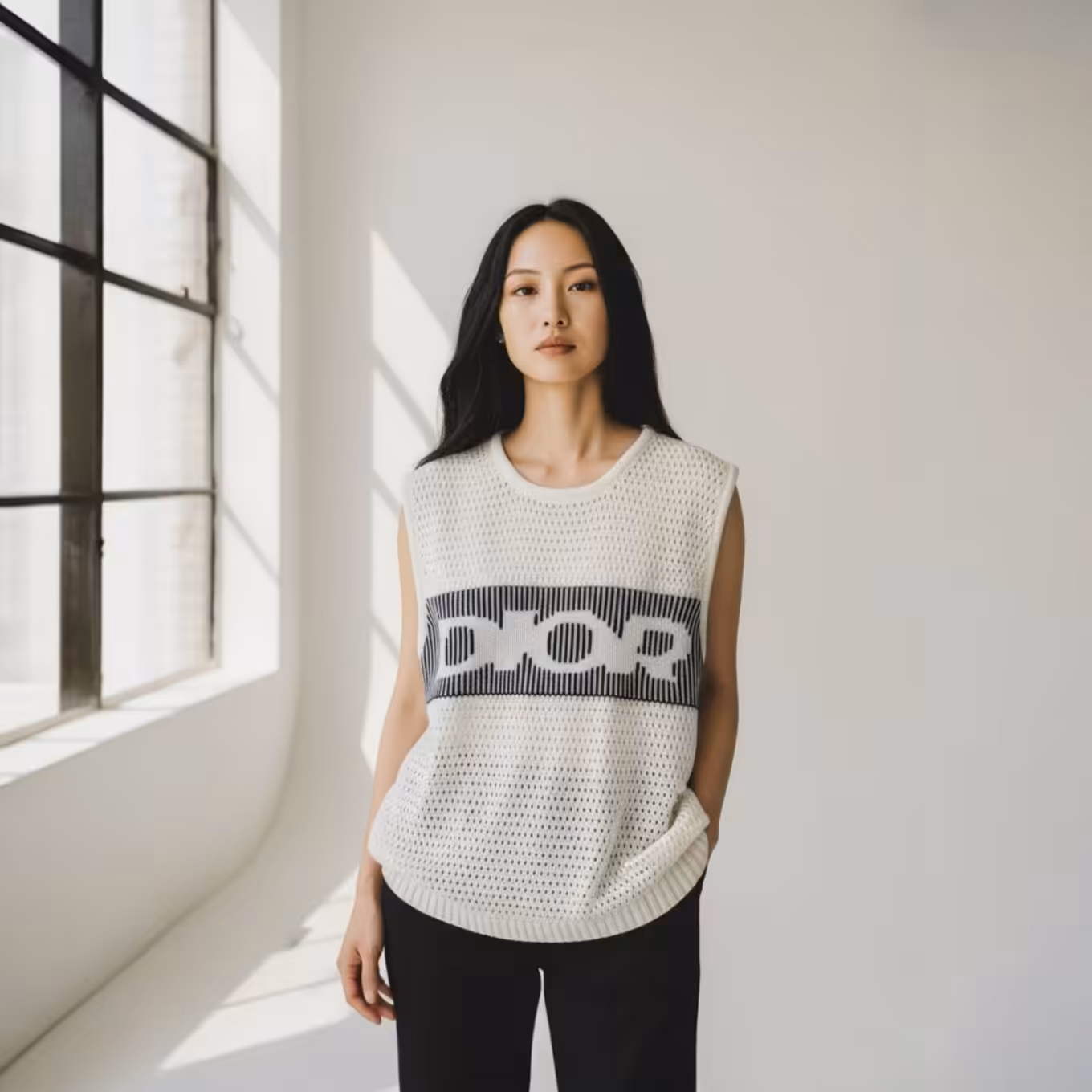 Photoroom_20251128_193349 Dior Knitted White Sleeveless Sweater
