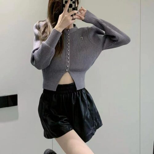 Chrome Heart Winter Knit Grey Cardigan
