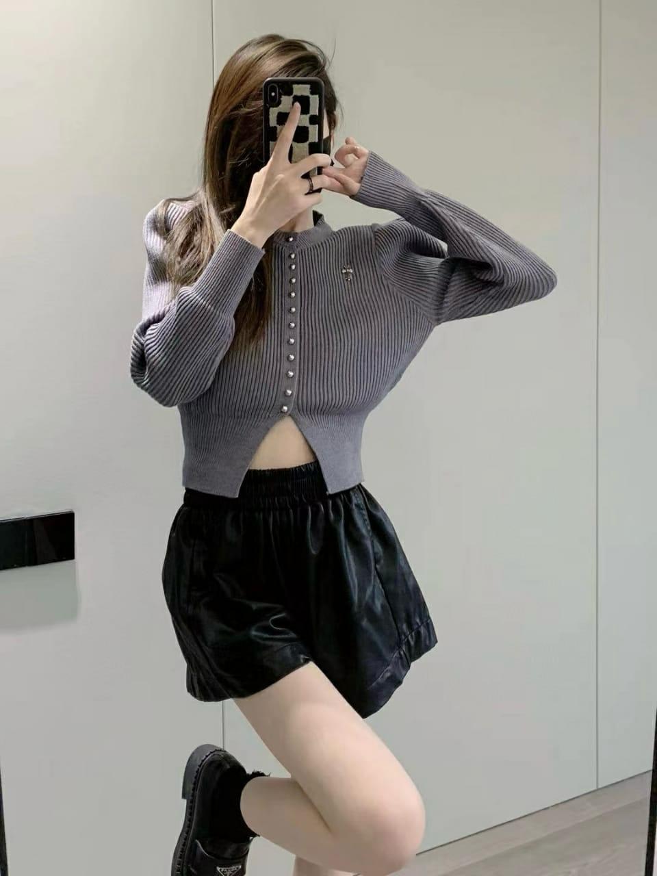 Chrome Heart Winter Knit Grey Cardigan