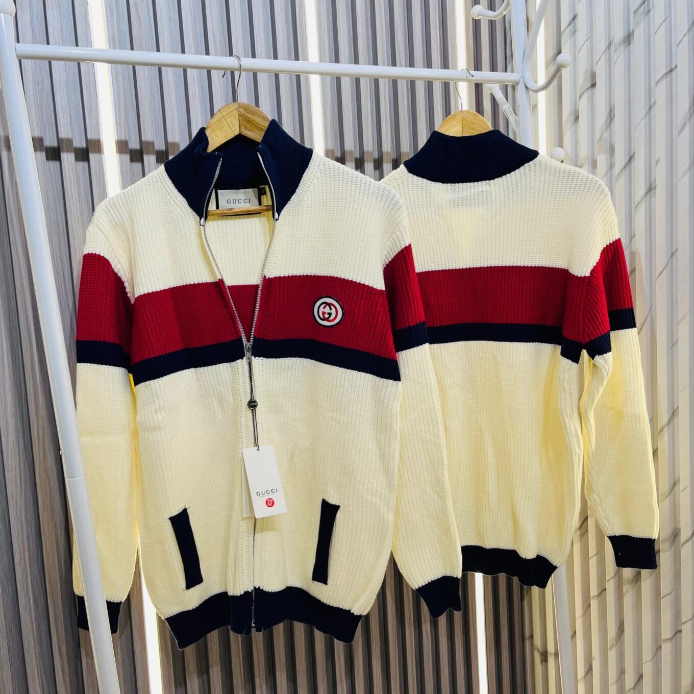 Gucci Interlocking G zip up Jumper Sweater