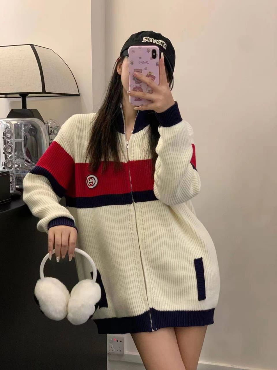 Gucci Interlocking G zip up Jumper Sweater
