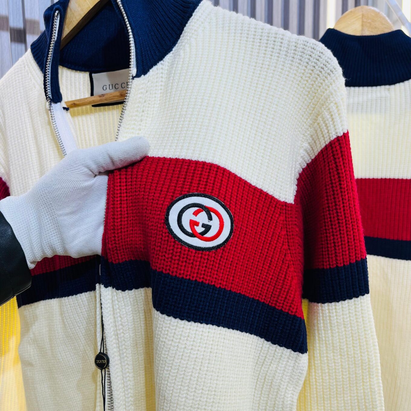 Gucci Interlocking G zip up Jumper Sweater