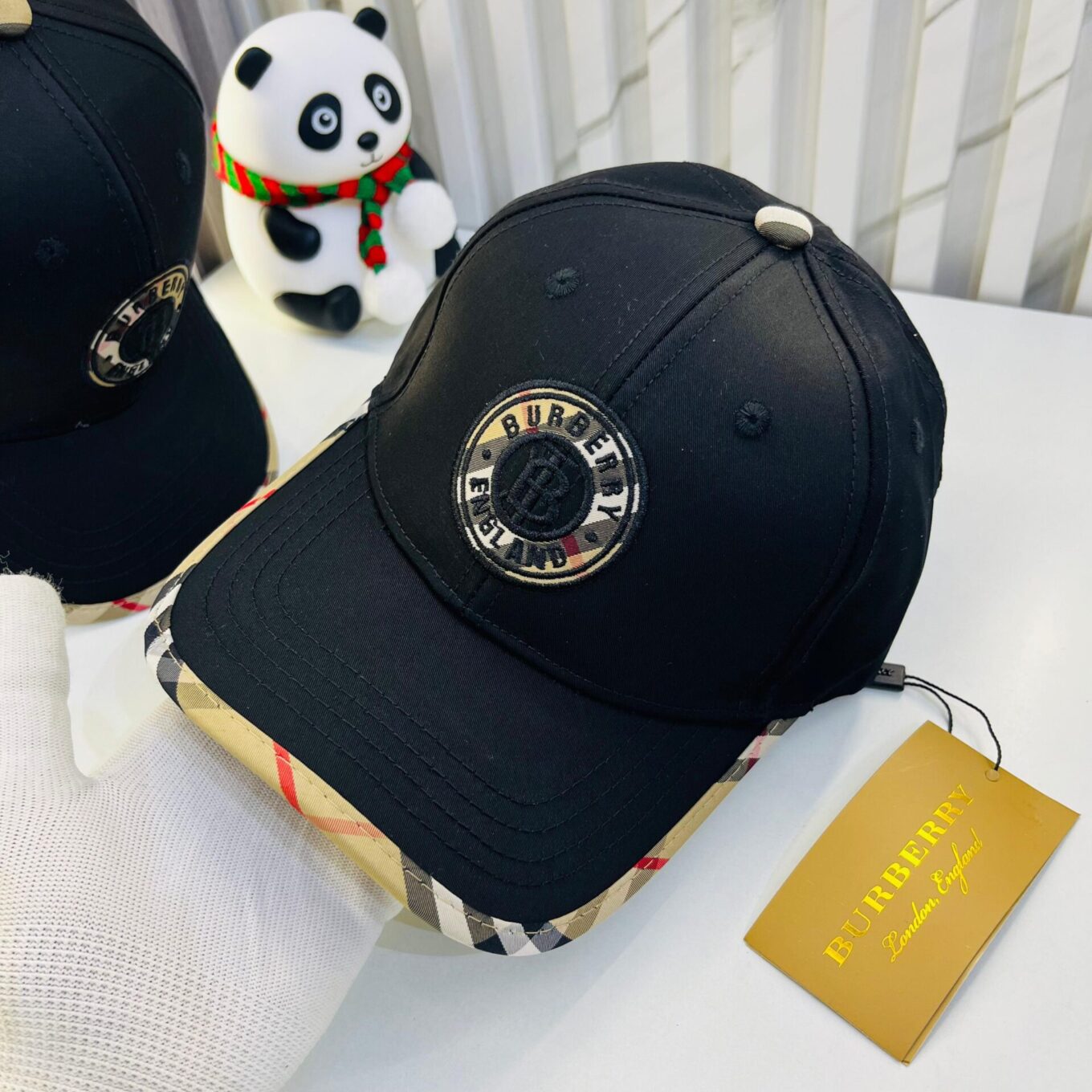Burberry Black Signature Baseball Cap