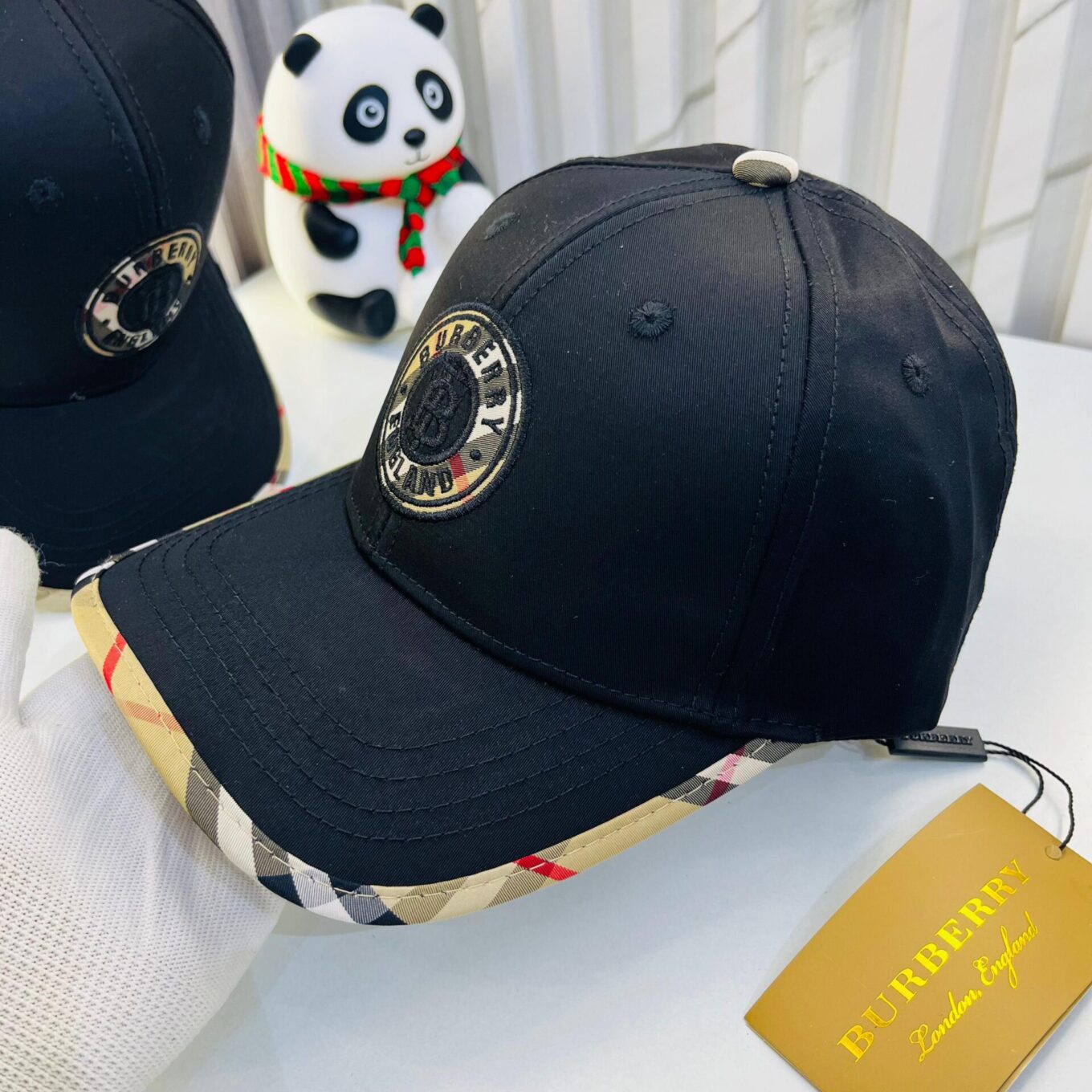 Burberry Black Signature Baseball Cap