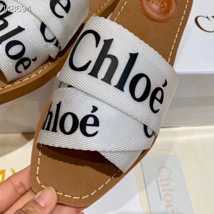 Chloe Beige Flat Slip On Sandal