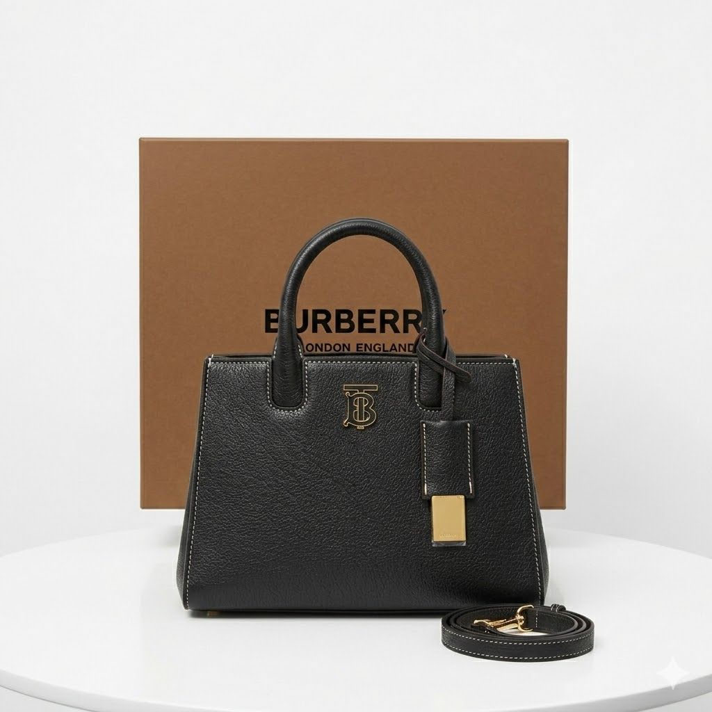 Burberry Mini Frances Black Handbag (With Box)