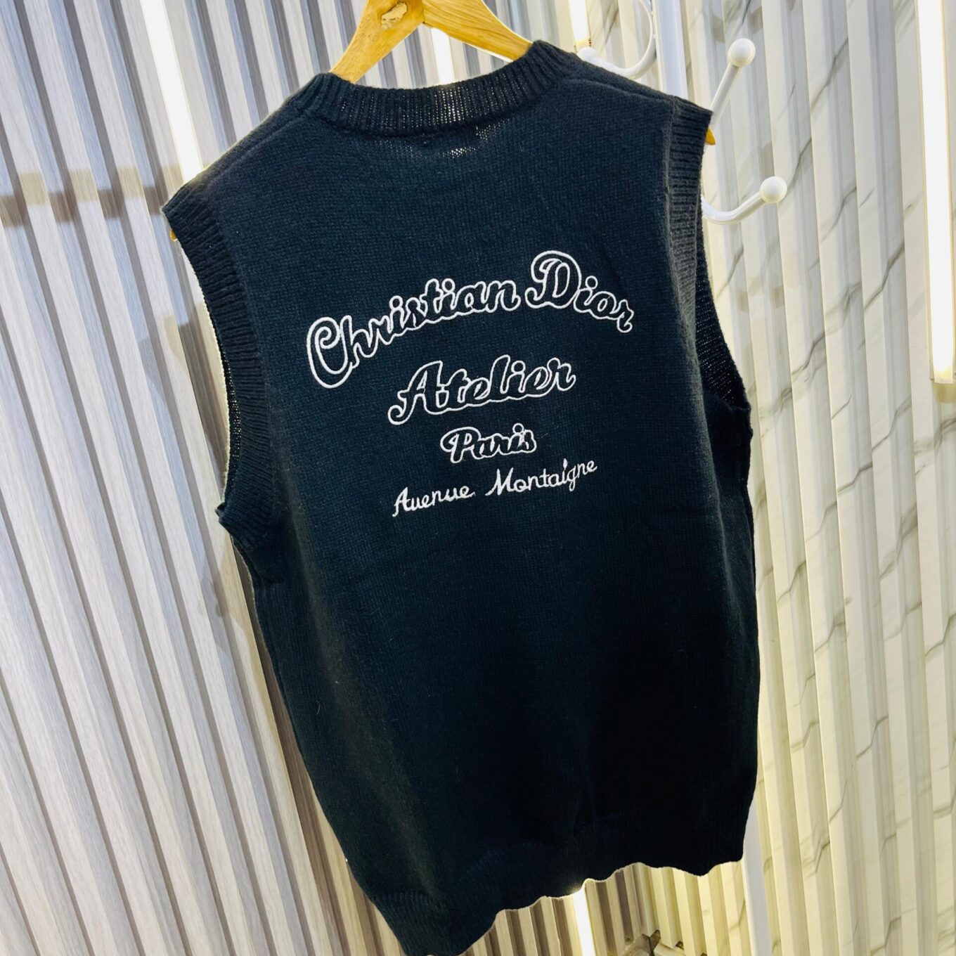 Christian Dior Black Sleeveless Warm Sweater
