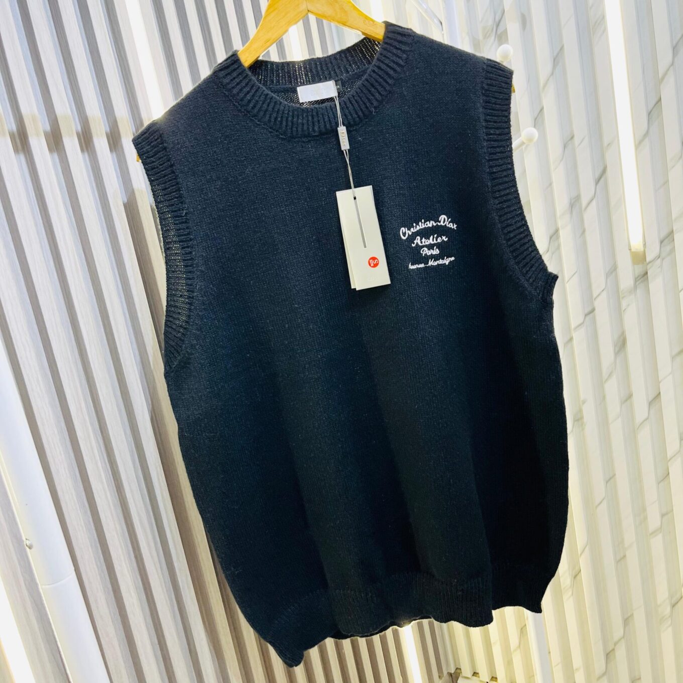 Christian Dior Black Sleeveless Warm Sweater