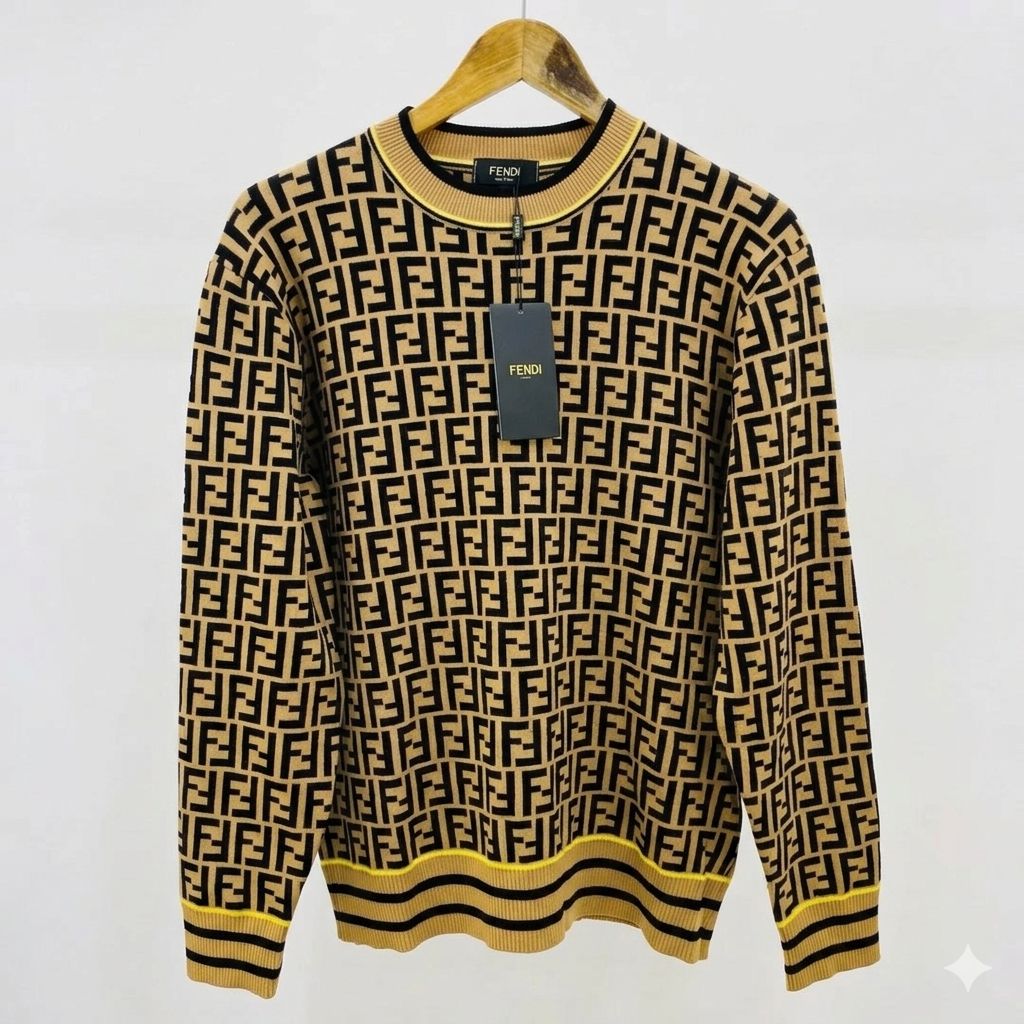 Fendi Monogram Brown Sweater