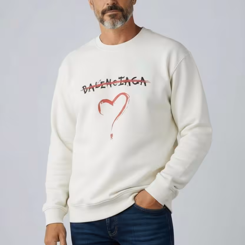 Photoroom_20251203_181138 Balenciaga Classic White Sweatshirt