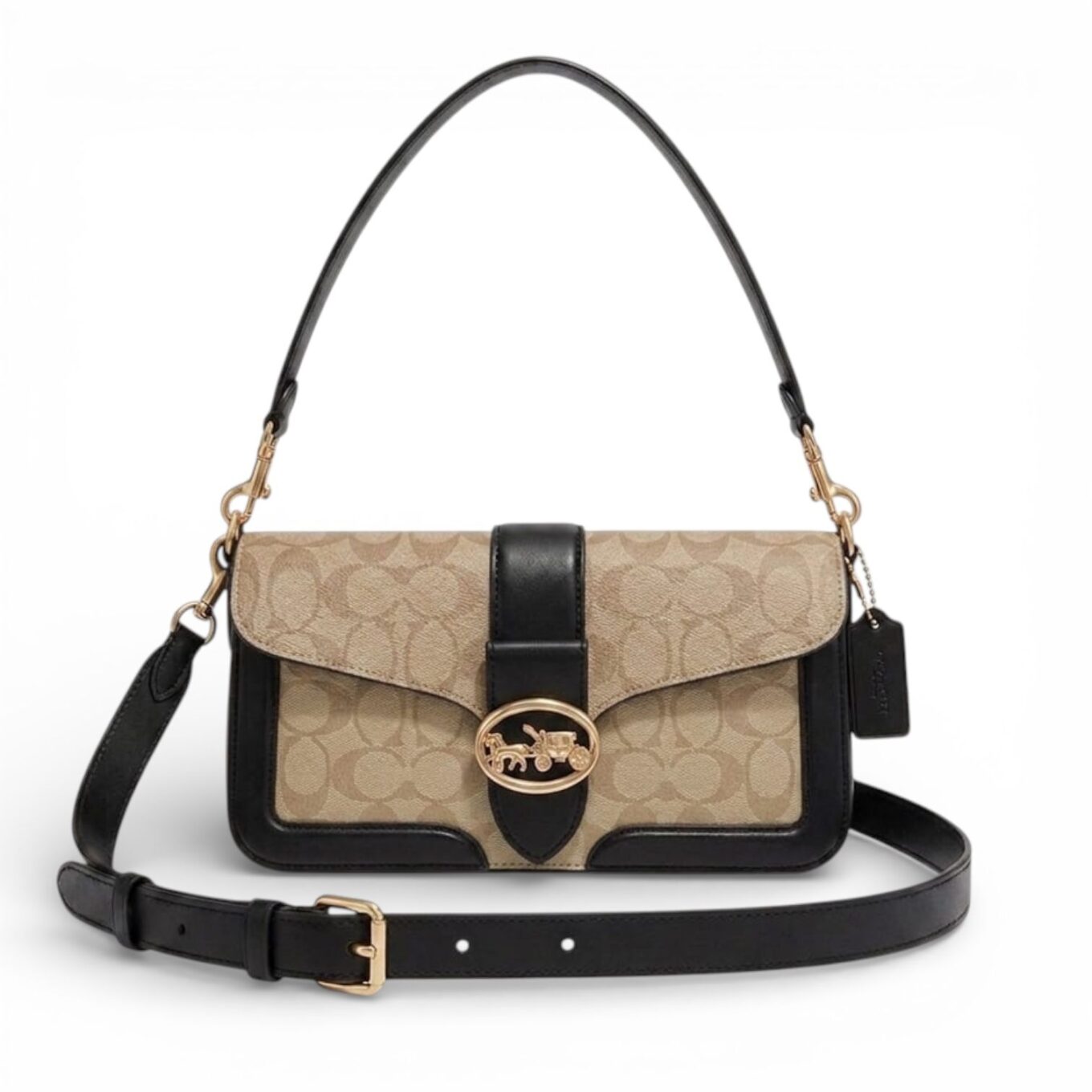 Coach Georgie Apricot Shoulder Bag (With Box)