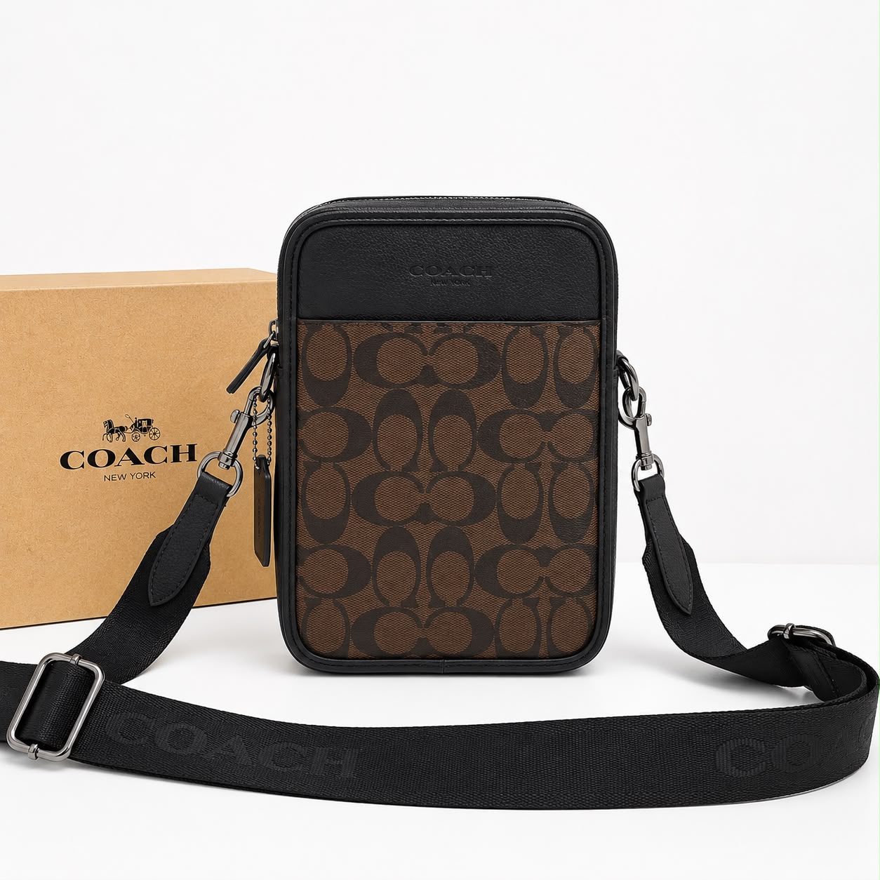 Coach Coffee Messenger Bag (With Box)
