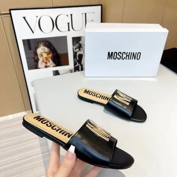 Moschino Black Slip On Flat For Women