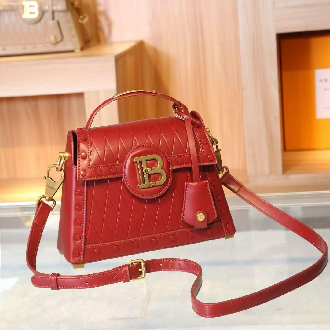 Balmain B Buzz Dynasty Wine Color Hand Bag (With Box)