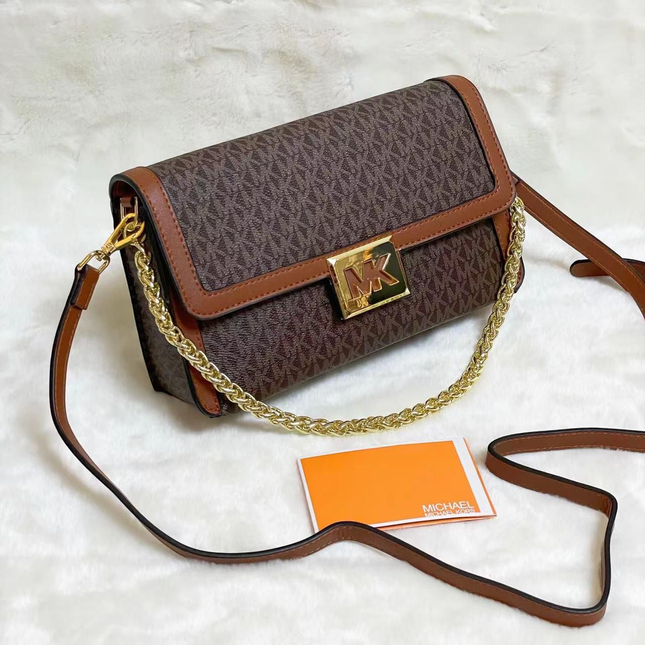 Michael Kors Sonia Coffee Brown Sling Bag (With Box)