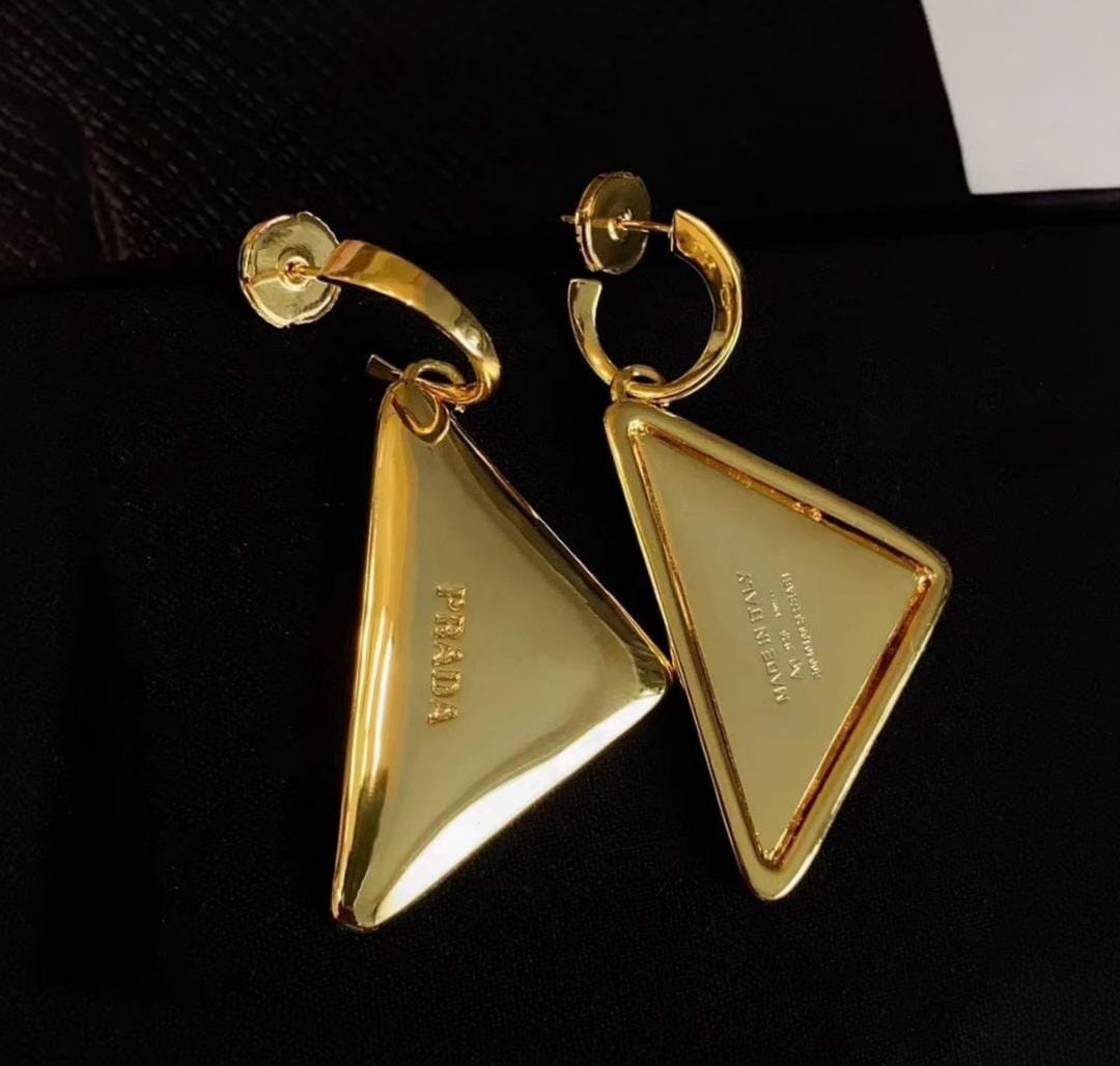 Prada Golden Triangle Earring