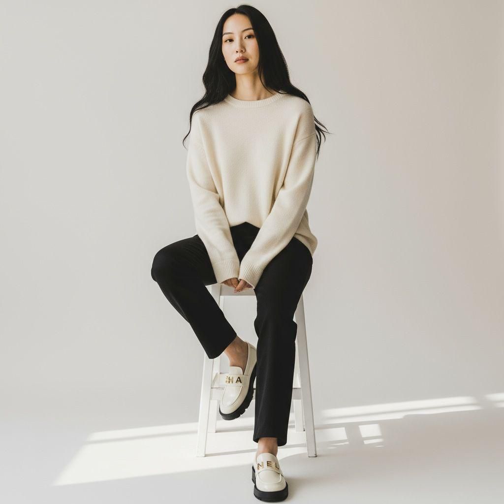 Chanel Off White Mocassin Loafer